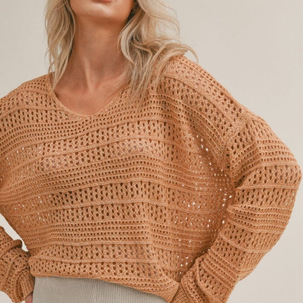 Sage The Label Starburst Open Knit Sweater